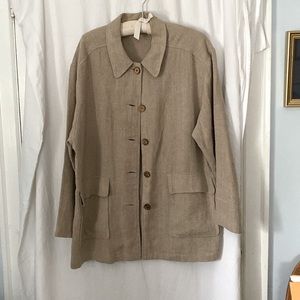Heavy Linen Studio B Linen Jacket Oversized M Fits XL+!